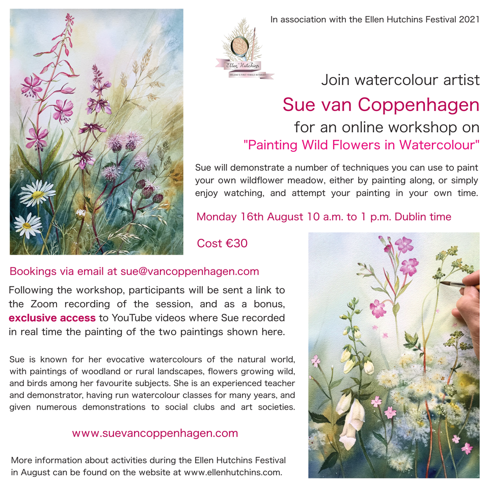 Workshop with Sue van Coppenhagen as opart of Ellen Hutchins Festival 2021
