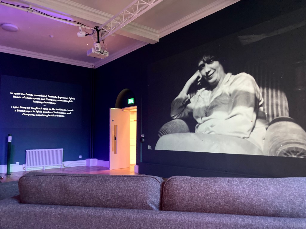 Detail of -Love, says Bloom exhibition curated by Nuala O'Connor at MoLI, about love between James Joyce and his family